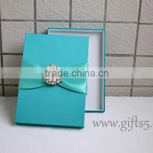 Elegant Navy Blue Wedding Invitation Boxes thumbnail-1