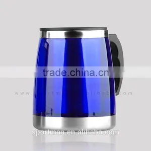 16oz Eco-friendly Feature and Metal Material Stainless Steel Travel Mug With Slider Lid Best Double Wall With Custom Logo Mug thumbnail-2