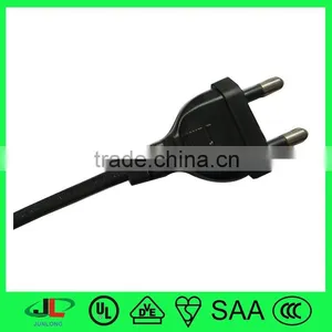 Flat Lamp Cord Plug EU Standard 2 Pin ac Electric Plug for Sale thumbnail-2