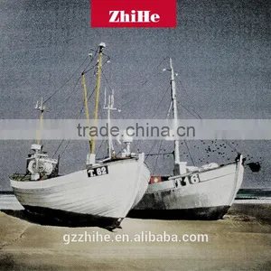Wholesale Dropshipping Boat Art Oil Painting on Canvas Wall Art for Decoration Home thumbnail-1