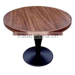Retro Style Round Table Top Restaurant Wooden Dining Table thumbnail-1