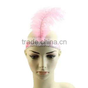 Headband Costume Accessory-3colors Ostrich Feather thumbnail-3