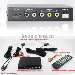 Mpeg4 Dvb-t tv Decoder Box DVB-T2100HD-652 Car TDT TNT HD SD DVB-T Receiver MPEG4/H.264 Dual Tuners, USB Recorder thumbnail-3