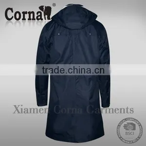 New Designer Hooded Waterproof Raincoat Winter Long Jacket Men thumbnail-2