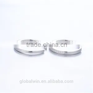 Bali Wedding Ring Crystal Diamonds Engraved Love Custom Wholesale Rings for Engagement Girls thumbnail-1
