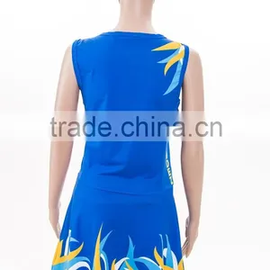 Custom Sublimation Netball Apparel Dress Shirt Bodysuit 100% Polyester thumbnail-2