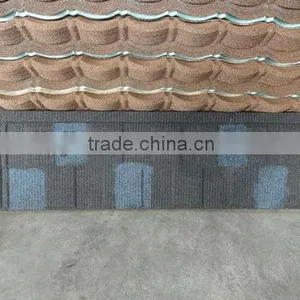COLORFUL STONE COATED METAL ROOFING SHEET (green Back Aluminum Zinc 1340MM*420MM) MANUFACTURER thumbnail-1