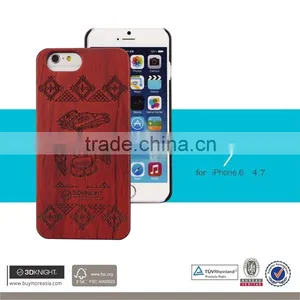 2016 Stylish Christmas Gift Genuine Rosewood Natural Carved Real Bamboo Wooden Hard Back Cover Protector for IPhone 6 6s Plus thumbnail-1
