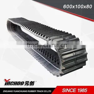 Construction Machinery Parts Big Rubber Track (600*100*LINKS) Made in China Width In600 700 800 thumbnail-1