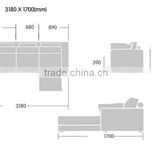 SFA00011 Cheap Corner Sofa for Sale,Two Seat Home Sofa Bed,Fashionable Corner Sofa thumbnail-4