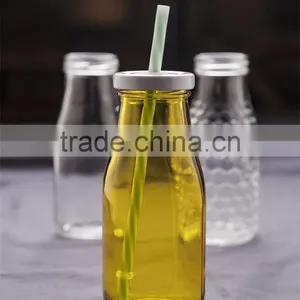 Scale Clear Glass Milk Bottle Spray Color Translucent Glass Milk Bottle thumbnail-1