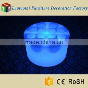 Li Battery Operated PE Plastic RGB 16 Color Changing LED Light Wine Tray thumbnail-2