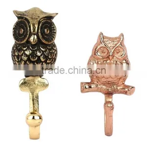 Owl Shape Black and Copper Finish Brass Key Holder , Decorative Item thumbnail-1