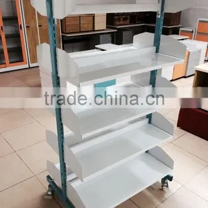 Steel Metal Mobile Book Racks Movable Bookshelf thumbnail-1