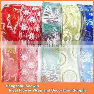 Wired Organza Ribbon for Christmas Decoration thumbnail-3