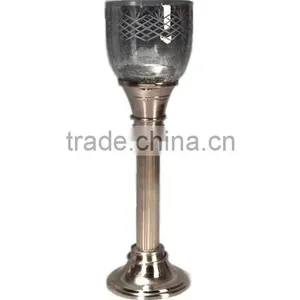 Metal Hurricane Glass Candle Holder thumbnail-2