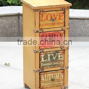 New Style of Antique Yellower Wooden Bedstand thumbnail-1