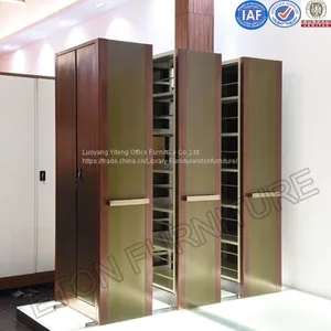 Yiteng Library Furniture Metal Mobile Bookcase Shelving Cabinet thumbnail-1