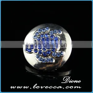 Bulk Price Fashion Design Rhinestone Snap Button Jewelry Necklace Interchangeable Custom Snap Necklaces thumbnail-4
