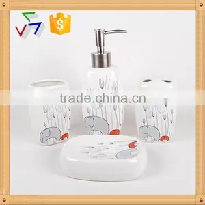 4pcs Ceramic Bath Accessory thumbnail-1