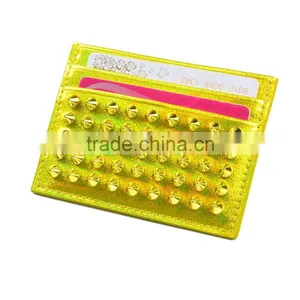 Gift Rivet pu Leather/genuine Leather Credit / Name Card Holder for Business thumbnail-4