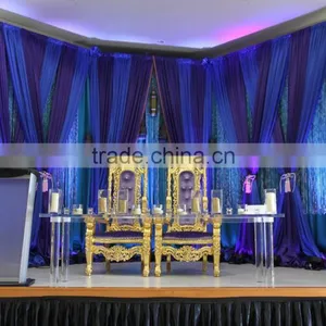 Weddings Decoration Stage Sofa Set & Chairs for Bride & Groom Classic Crafts thumbnail-3