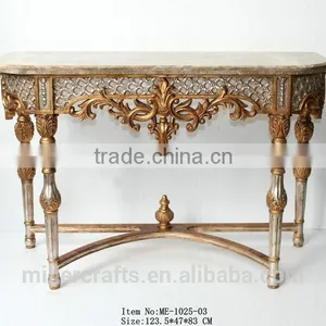 Antique Gold Living Room Console Table Rococo Furniture thumbnail-5