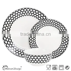 White High Quality Ceramic Porcelain Popular Design Latest Dinner Set thumbnail-4