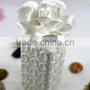 Natural Lavender Scented Plaster Flower Fragrance Diffuser With Ceramic Bottle thumbnail-1