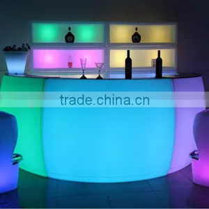 Inside Golden Carving Pattern Design Solid Surface, Man-made Plastic Led Bar Table thumbnail-4