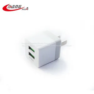 Square Shape Portable Mini 2 USB 5v 2A Mobile Charger Adapter thumbnail-2