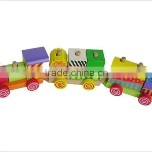 Wooden Block Train,Wooden Toy, thumbnail-1