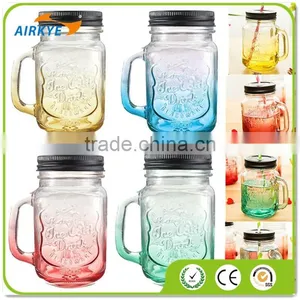 The Glass 500ml Fashional Vintage Mason Glass Drinking Jar thumbnail-1