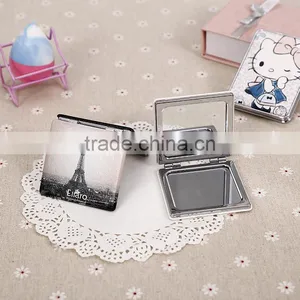 CJA14-OEM Makeup Pocket Plastic Hand Square Foldable Mirror thumbnail-5