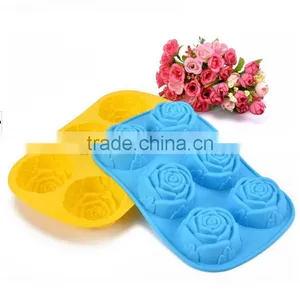 10110 6pcs Roses Shaped Silicone Chocolate Mould and Mold thumbnail-5
