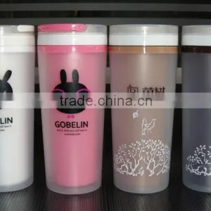Oem Cheap 300ml Portable Double Layer Plastic Space Drinking Water Bottle Cup as Seen on tv thumbnail-4