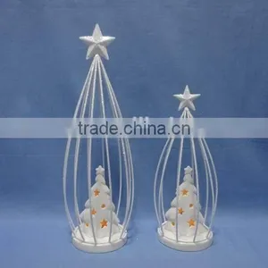 Owl Decorations Porcelain With Iron XMAS Decorations thumbnail-5