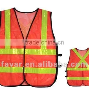 Orange High Visibility Reflective Safety Vest thumbnail-1