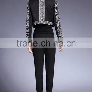 Auschalink Ladies Long Sleeve Fitted Embroidery Jackets Short Style Designs thumbnail-6