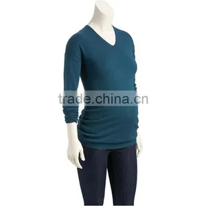 Organic Cotton v Neck Maternity t Shirts Maternity Clothing Wholesale thumbnail-3