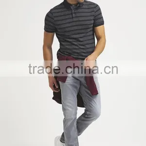 MGOO Summer Fashion Men Striped Polo Shirts 100% Cotton Short Sleeve Slim Fit Polo Shirt thumbnail-4