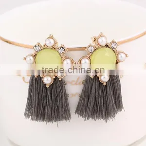 Zm53249a Cheap Handmade Dangle Earrings Women Tassel Earrings With Pearl thumbnail-1