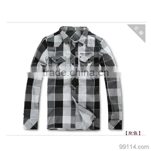 White French Cuff and Collar Grey Man Business Shirt thumbnail-1
