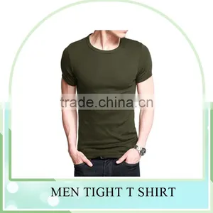 New Fashion 100% Cotton Slim Fit Sport Tee Shirt,Tight Breathable Short Sleeve Shirt for Men , Custom V Neck T-shirt Design thumbnail-1