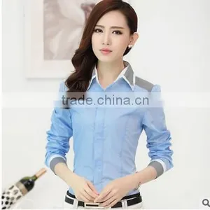 Wholesale EXW Price Ladies Blouses and Tops Ladies Formal Shirts Patterns thumbnail-1