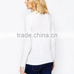 100% Cotton Long Sleeve Fashion Knitted Fabric o Neck Maternity Top Clothes thumbnail-3
