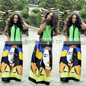 Walson The Summer New Sexy Beautiful Picture Printed Loose Dress Long Maxi Dress Silk Dress thumbnail-3