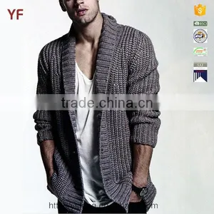 Custom Sweater Patterns Man Sweater Long Mens Cardigan thumbnail-1
