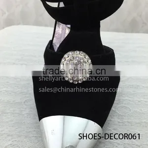 Shiny Rhinestone Round Clips Crystal Shoe Clips thumbnail-1