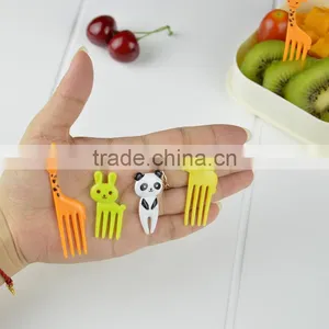 10Pcs/Lot Mini Animal Farm Cartoon Food Fork Set Cake Fruit Picks Sign Bento Lunches Party Decor Vegetable Tableware KC1464 thumbnail-4